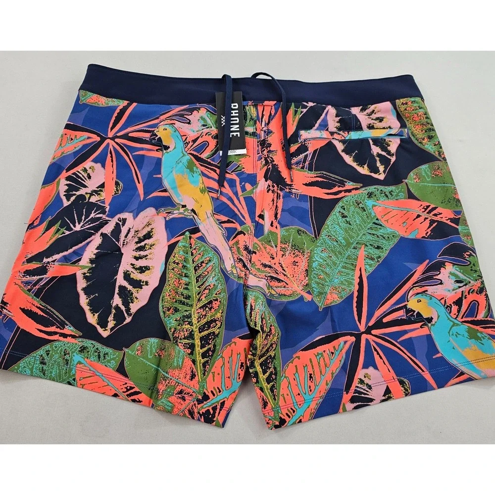 Rhone Mens Swim Trunks 40 Tropical Floral Point Break Board Shorts 101539-961